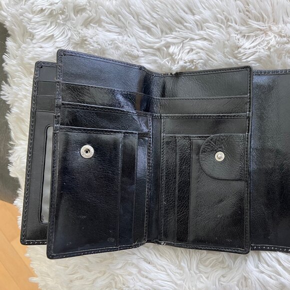 MANCINI - WOMEN'S BLACK LEATHER WALLET - Picture 5 of 5